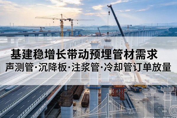 文成基建稳增长带动预埋监测管材需求,声测管、沉降板、注浆管订单持续放量