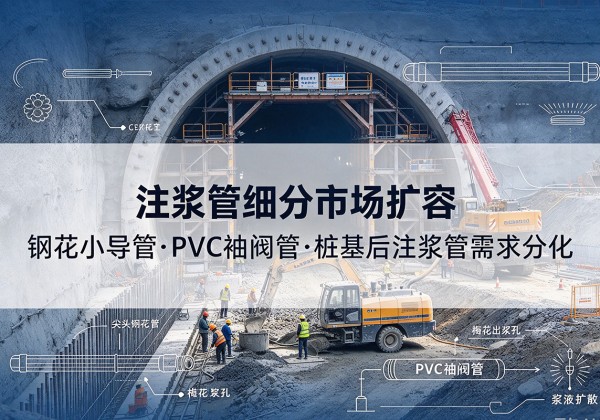 文成注浆管细分市场扩容，隧道钢花小导管、PVC 袖阀管、桩基后注浆管需求分化